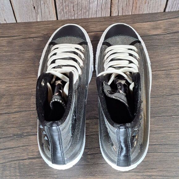 RARE Converse Chuck Taylor Grayscale American USA Flag Studded Men 7.5 Women 9.5 - Picture 6 of 9